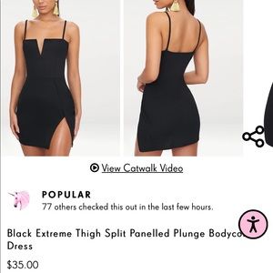 Pretty Little Thing Black Bodycon Dress